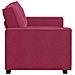 Divano a 2 Posti Rosso Vino 120 cm in Velluto - Foto miniatura 3