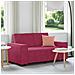 Divano a 2 Posti Rosso Vino 120 cm in Velluto - Foto miniatura 7