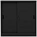 Armadio Per Ufficio Anta Scorrevole Nero 90x40x90cm Acciaio - Foto miniatura 1