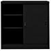 Armadio Per Ufficio Anta Scorrevole Nero 90x40x90cm Acciaio - Foto miniatura 3