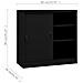 Armadio Per Ufficio Anta Scorrevole Nero 90x40x90cm Acciaio - Foto miniatura 8