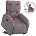Poltrona Alzapersona Massaggiante Reclinabile Tortora Tessuto - Foto miniatura 1