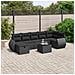 Set Divani da Giardino con Cuscini 8 pz Nero in Polyrattan - Foto miniatura 2