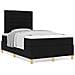 Letto a Mola con Materasso Nero 120x200 cm in Tessuto - Foto miniatura 4