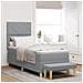 Letto Box Spring con Materasso e Panchina Grigio Chiaro 80x200 cm Tessuto - Foto miniatura 2