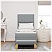 Letto Box Spring con Materasso e Panchina Grigio Chiaro 80x200 cm Tessuto - Foto miniatura 5
