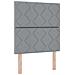Letto Box Spring con Materasso e Panchina Grigio Chiaro 80x200 cm Tessuto - Foto miniatura 7