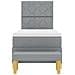 Letto Box Spring con Materasso e Panchina Grigio Chiaro 80x200 cm Tessuto - Foto miniatura 9