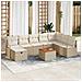 Set Divano da Giardino con cuscino 9 pcs Beige Poly Rattan - Foto miniatura 2