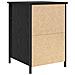 Armadio da Notte Rovere nero 40 x 42 x 60 cm Legno multistrato - Foto miniatura 8