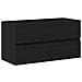 Mobile lavabo Rovere nero 90 x 39 x 62 cm Legno multistrato - Foto miniatura 6