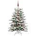 Albero di Natale Artificiale con Rami Pieghevoli Bianco 150 cm - Foto miniatura 3
