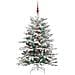 Albero di Natale Artificiale con Rami Pieghevoli Bianco 150 cm - Foto miniatura 6