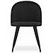 BELLO Chair Black Velvet Metal Legs Set di 3 - Foto miniatura 3