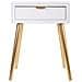 Tavolo In Legno Bianco 47x39x67h - Foto miniatura 3