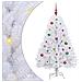 Albero di Natale Artificiale con Rami Pieghevoli Bianco 150 cm - Foto miniatura 1