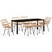 Set da Pranzo per Giardino 7 pcs Marrone - Foto miniatura 1