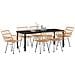 Set da Pranzo per Giardino 7 pcs Marrone - Foto miniatura 3