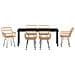 Set da Pranzo per Giardino 7 pcs Marrone - Foto miniatura 7
