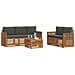 Set divani 6 pcs Naturale e Antracite Legno di Acacia Massello - Foto miniatura 3