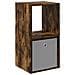 Comodino Rovere fumé 35 x 32 x 68,5 cm Legno multistrato - Foto miniatura 1