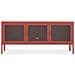 Mobile Industrial Tv Port In Metal Ezra Da 130 Cm With 3 Ante, In Terracotta And Glass Temperato. - Foto miniatura 2