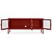 Mobile Industrial Tv Port In Metal Ezra Da 130 Cm With 3 Ante, In Terracotta And Glass Temperato. - Foto miniatura 4