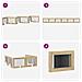 Cancello per cani pieghevole con supporti 6 pcs Rovere Sonoma - Foto miniatura 7