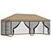 Copertura Gazebo con Pareti Laterali 6 x 3 m Beige Poliestere - Foto miniatura 1