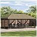 Copertura Gazebo con Pareti Laterali 6 x 3 m Beige Poliestere - Foto miniatura 2