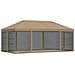 Copertura Gazebo con Pareti Laterali 6 x 3 m Beige Poliestere - Foto miniatura 3