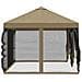 Copertura Gazebo con Pareti Laterali 6 x 3 m Beige Poliestere - Foto miniatura 6