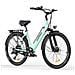 MileCity 1 Bici Elettrica Urbana 26'', motore 250W, batteria rimovibile 36V 13Ah, sospensione anteriore, display LED, adatta al pendolarismo, Verde - Foto miniatura 1