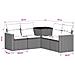Set di divani 5 pz Nero e Blu Rattan sintetico e Acciaio - Foto miniatura 7