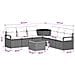 Set di divani 8 pz Nero e Bianco Crema - Foto miniatura 10