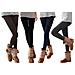 Leggings Donna Felpati Taglie Forti - Leggings Donna - Pantaloni - Colore Nero - Foto miniatura 1