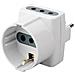 Adattatore Multiplo Triplo Presa Schuko Tedesca 10a E Prese 2p+t 10a Standard Italiano - Sku 8723 - Foto miniatura 2