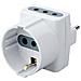 Adattatore Multiplo Triplo Presa Schuko Tedesca 10a E Prese 2p+t 10a Standard Italiano - Sku 8723 - Foto miniatura 3