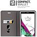 Custodia Compatibile Con Lg G4 / G4 Plus In Grigio Chiaro Marrone - Coperchio Protettiva Con Chiusura Magnetica, Funzione Stand E Tasca Per Le Carte - Foto miniatura 6