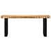 Panca 110 Cm In Legno Massello Di Mango E Acciaio - Foto miniatura 2