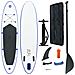 Set Tavola da SUP e Surf Gonfiabile Blu e Bianco - Foto miniatura 1