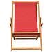 Sdraio Pieghevole da Spiaggia in Legno Massello di Teak Rossa - Foto miniatura 2