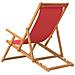 Sdraio Pieghevole da Spiaggia in Legno Massello di Teak Rossa - Foto miniatura 4