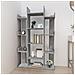 Libreria Grigio Sonoma 86x25,5x140 Cm In Legno Multistrato - Foto miniatura 3