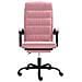 Poltrona Da Ufficio Reclinabile Rosa In Velluto - Foto miniatura 3