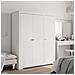 Armadio Bodo 151,5x52x176,5 Cm In Legno Massello Di Pino Bianco - Foto miniatura 1