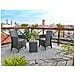 Set Salotto Da Esterno Jupiter, Set Da Giardino Con Cuscini, Salottino Indoor E Outdoor Effetto Rattan, 100% Made In Italy, Antracite - Foto miniatura 1