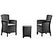 Set Salotto Da Esterno Jupiter, Set Da Giardino Con Cuscini, Salottino Indoor E Outdoor Effetto Rattan, 100% Made In Italy, Antracite - Foto miniatura 2