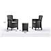 Set Salotto Da Esterno Jupiter, Set Da Giardino Con Cuscini, Salottino Indoor E Outdoor Effetto Rattan, 100% Made In Italy, Antracite - Foto miniatura 3