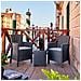 Set Salotto Da Esterno Jupiter, Set Da Giardino Con Cuscini, Salottino Indoor E Outdoor Effetto Rattan, 100% Made In Italy, Antracite - Foto miniatura 4